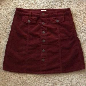 A corduroy buttoned up skirt 😊